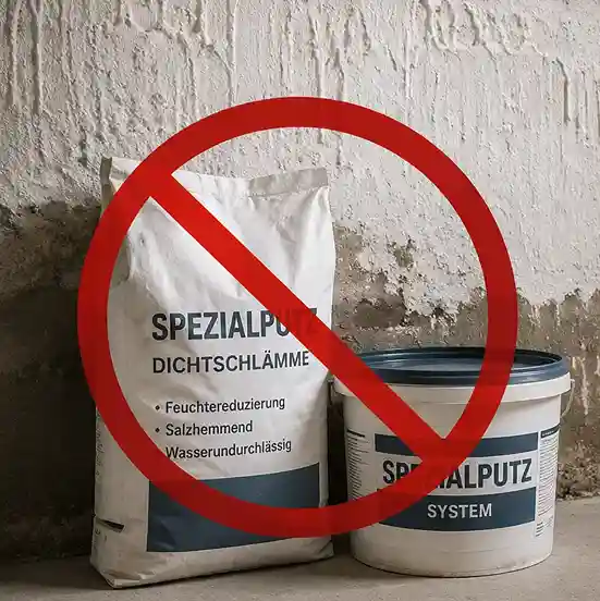 Kein teurer Spezialputz nötig nach Porophob-Abdichtung